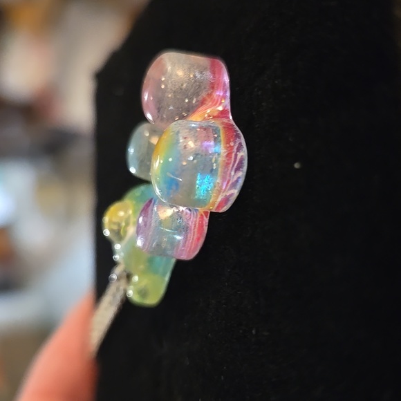 MULTICOLOR ACRYLIC TEDDY BEAR NECKLACE - Picture 7 of 8